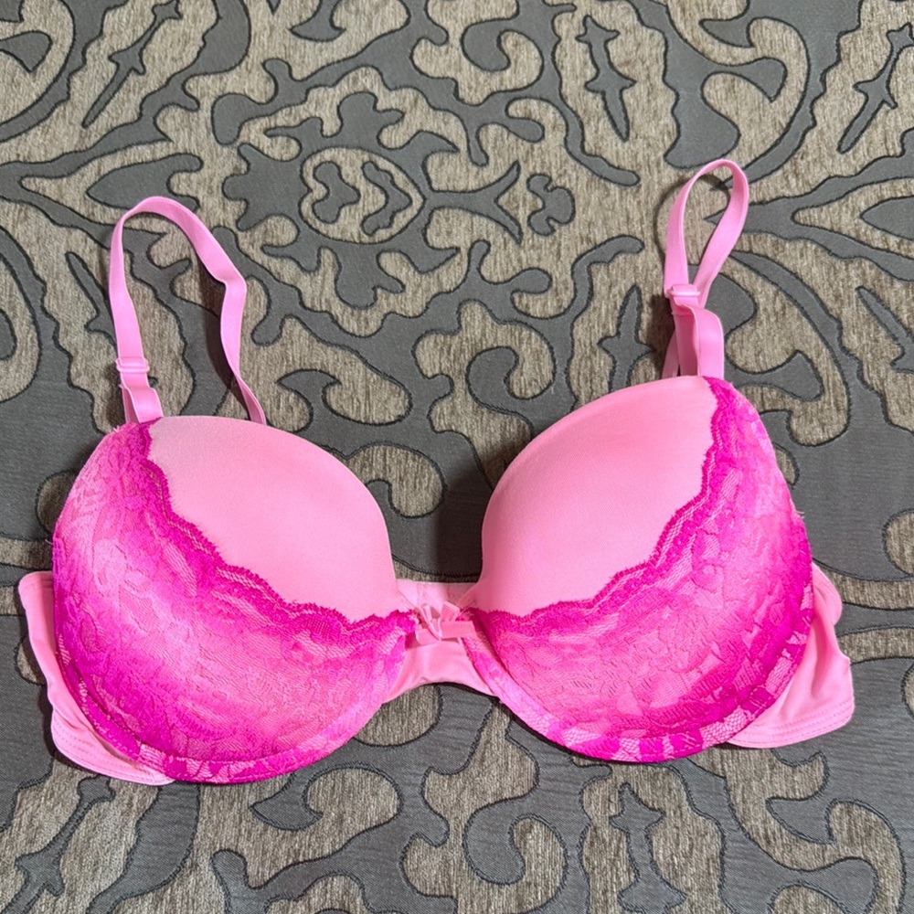 Smart & Sexy Vibrant Pink Lace Bra